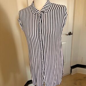 Lumiere Striped Tank Top Sleeveless Casual Shirt Size Medium